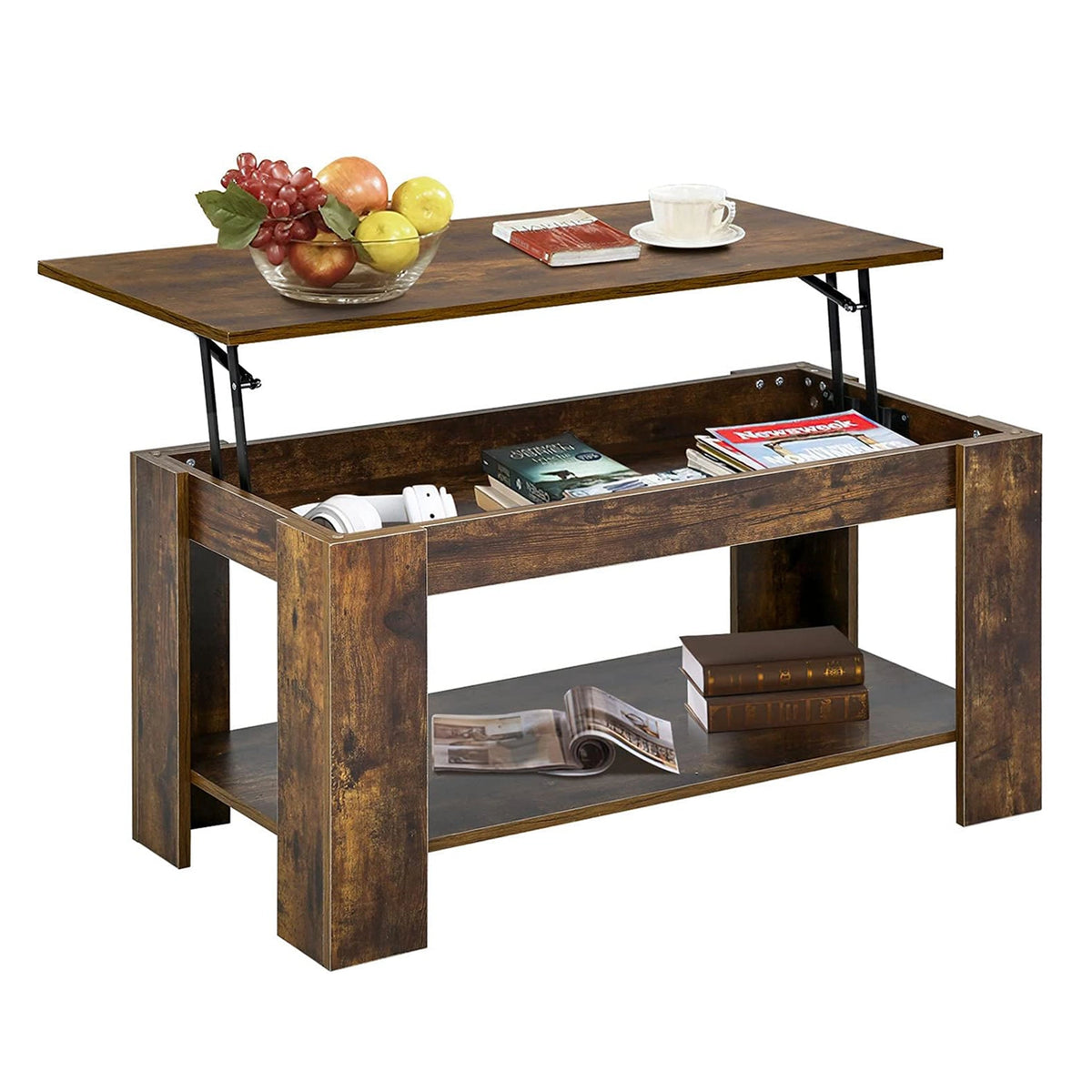 Lift Top Coffee Table, Brown