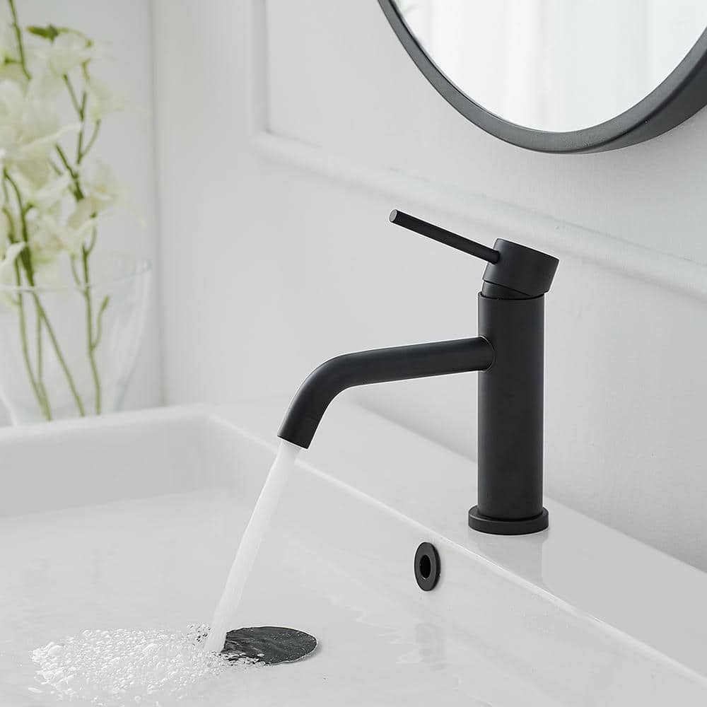 Brushed Nickel Modern Single Handle Sink Faucet