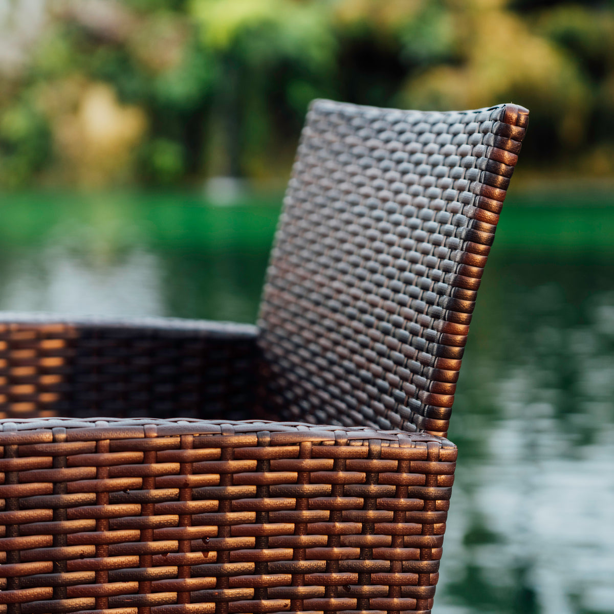 3 Piece Patio Outdoor Chairs set with Table, Outdoor Wicker Furniture set