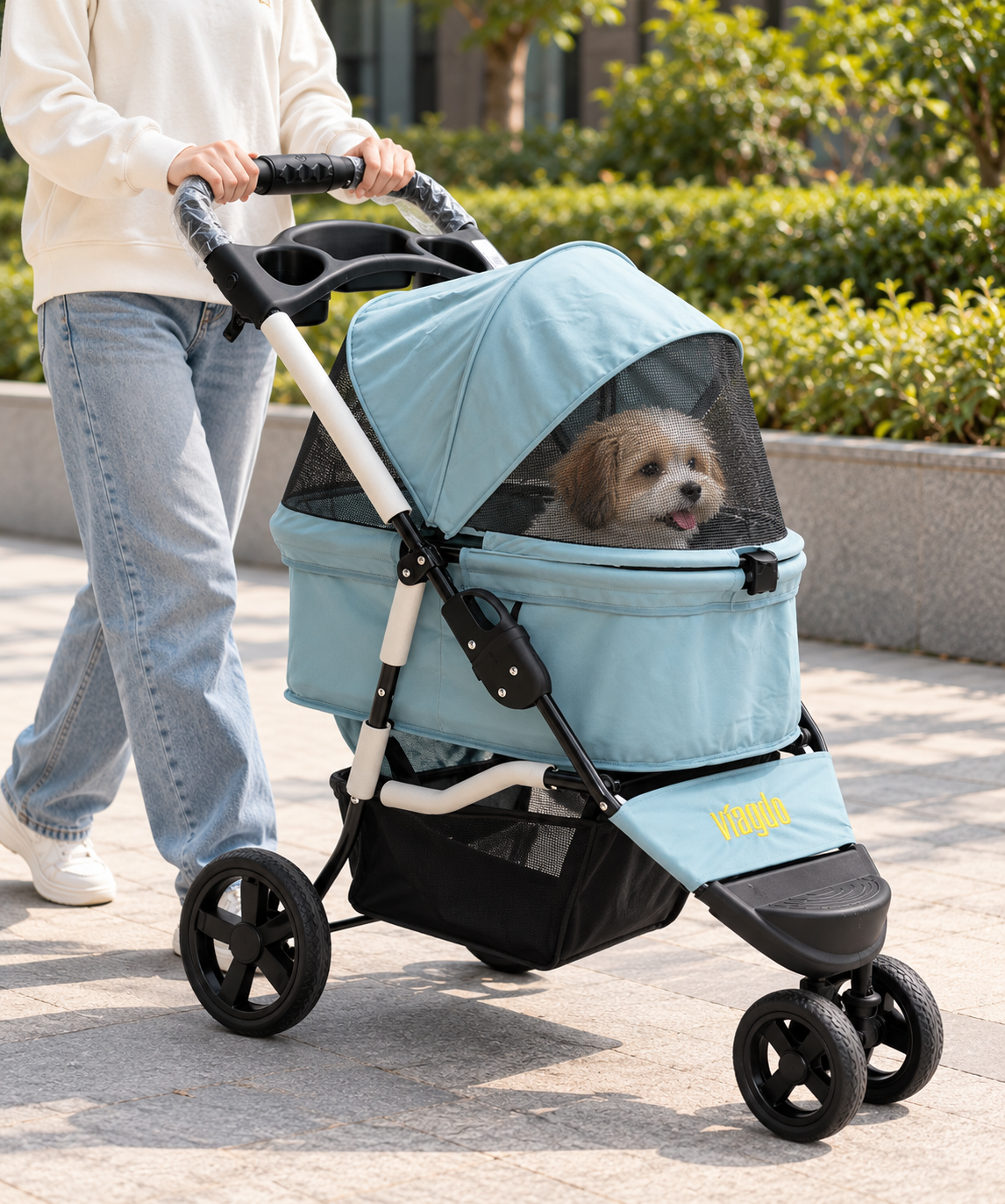 3 Wheels Foldable Pet Jogger Stroller
