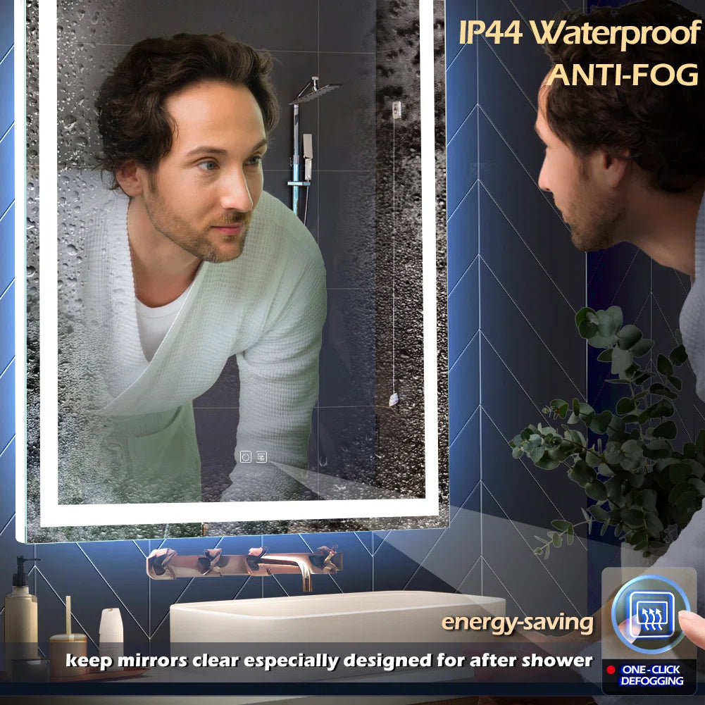 LED Bathroom Mirror, Anti-Fog / Dimmable / 3 CCT