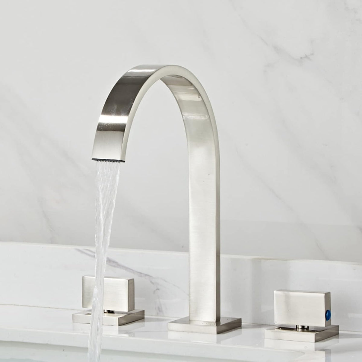 Gooseneck Widespread Bathroom Faucet