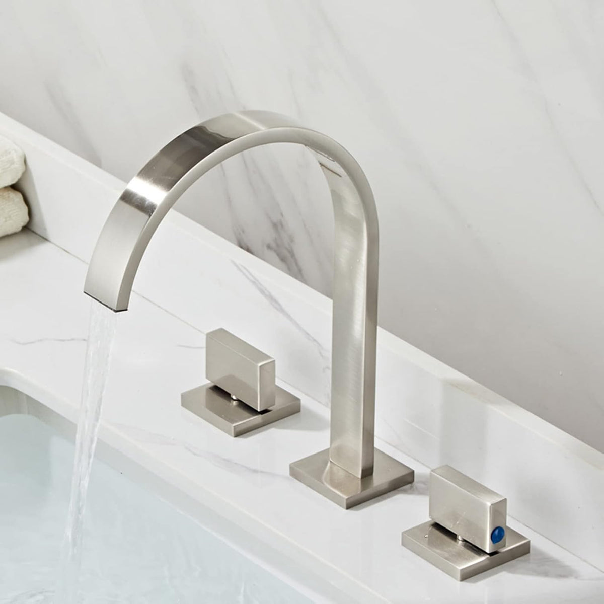 Gooseneck Widespread Bathroom Faucet