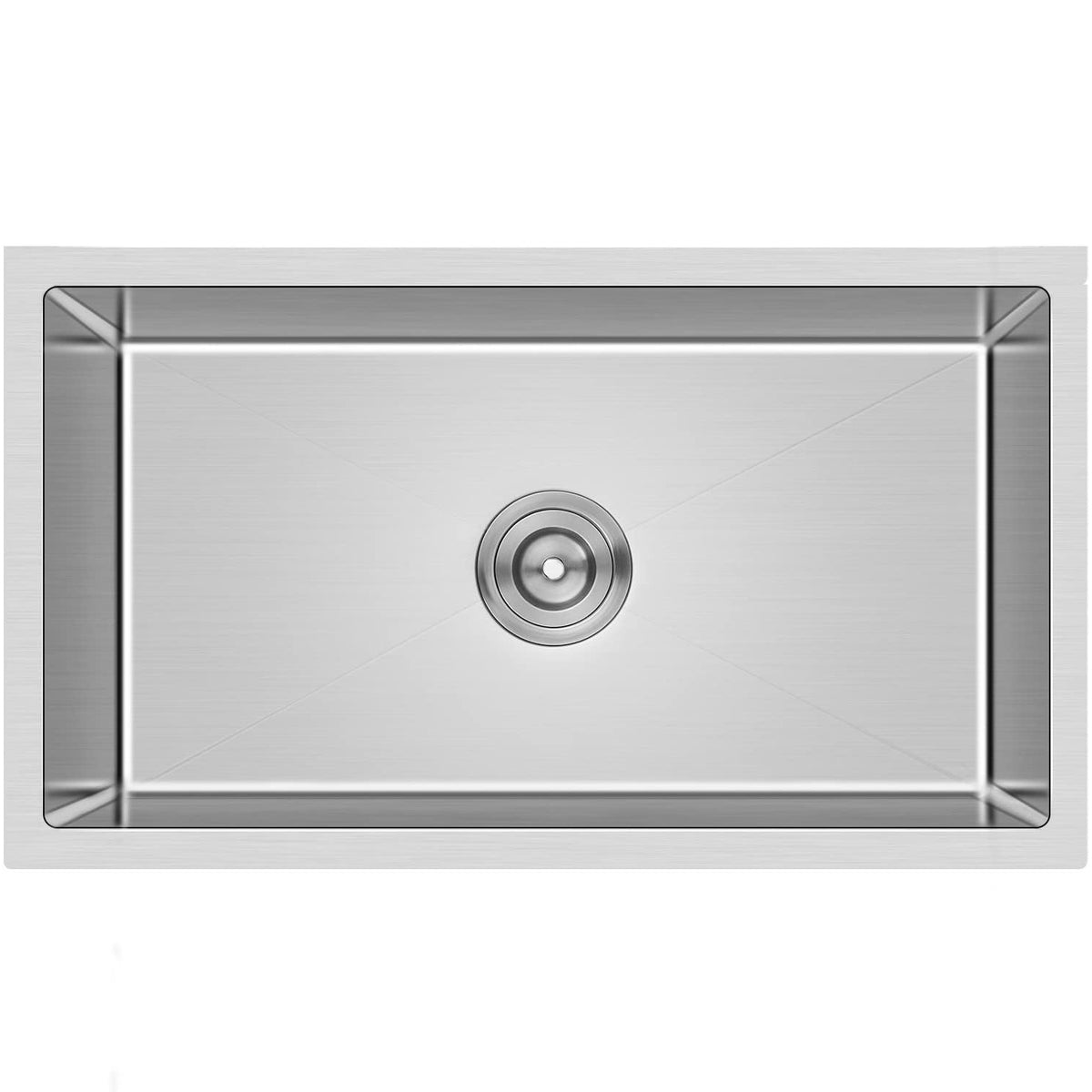 32" L X 19" L Super Single Bowl Undermount Stainless Steel Kitchen Sink