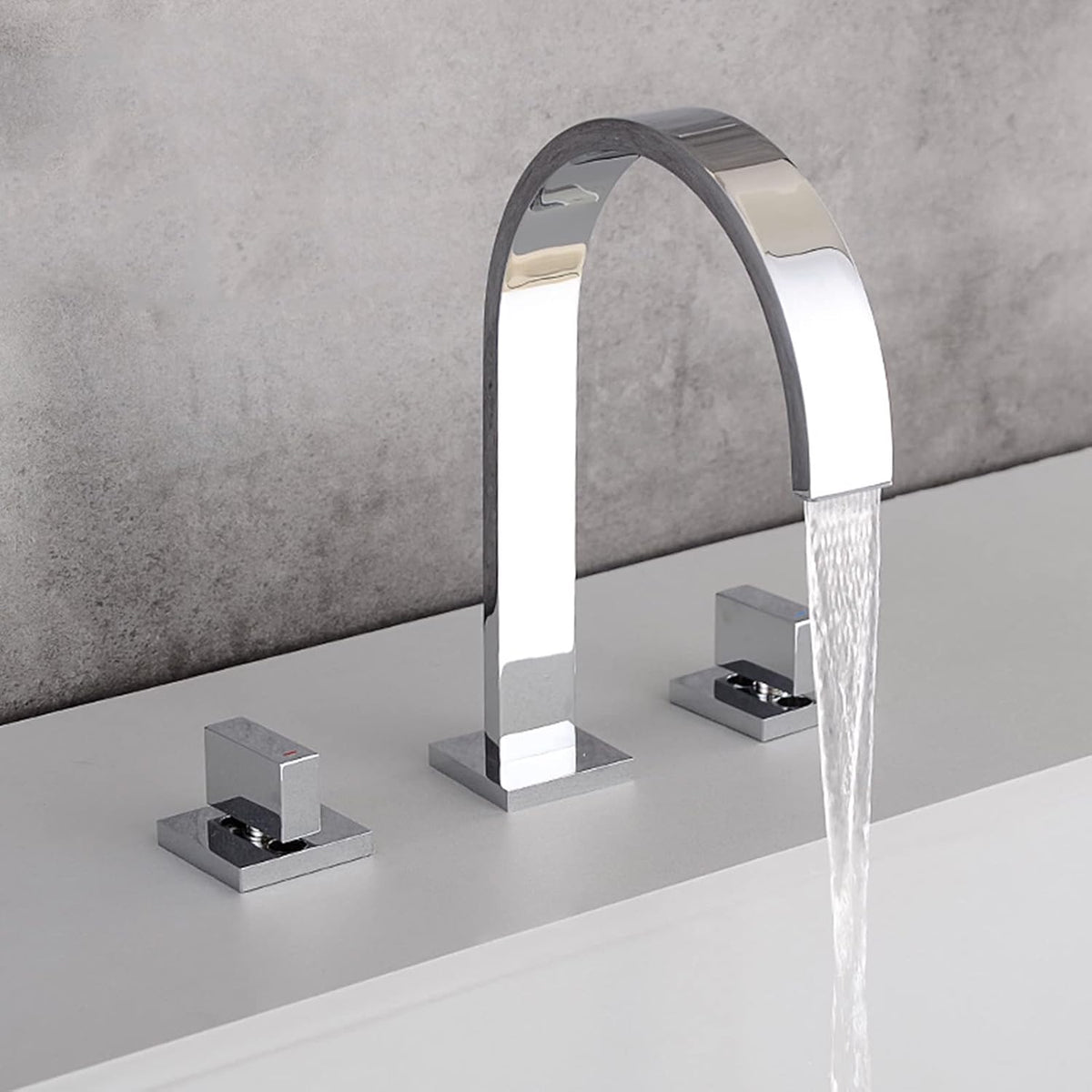Gooseneck Widespread Bathroom Faucet