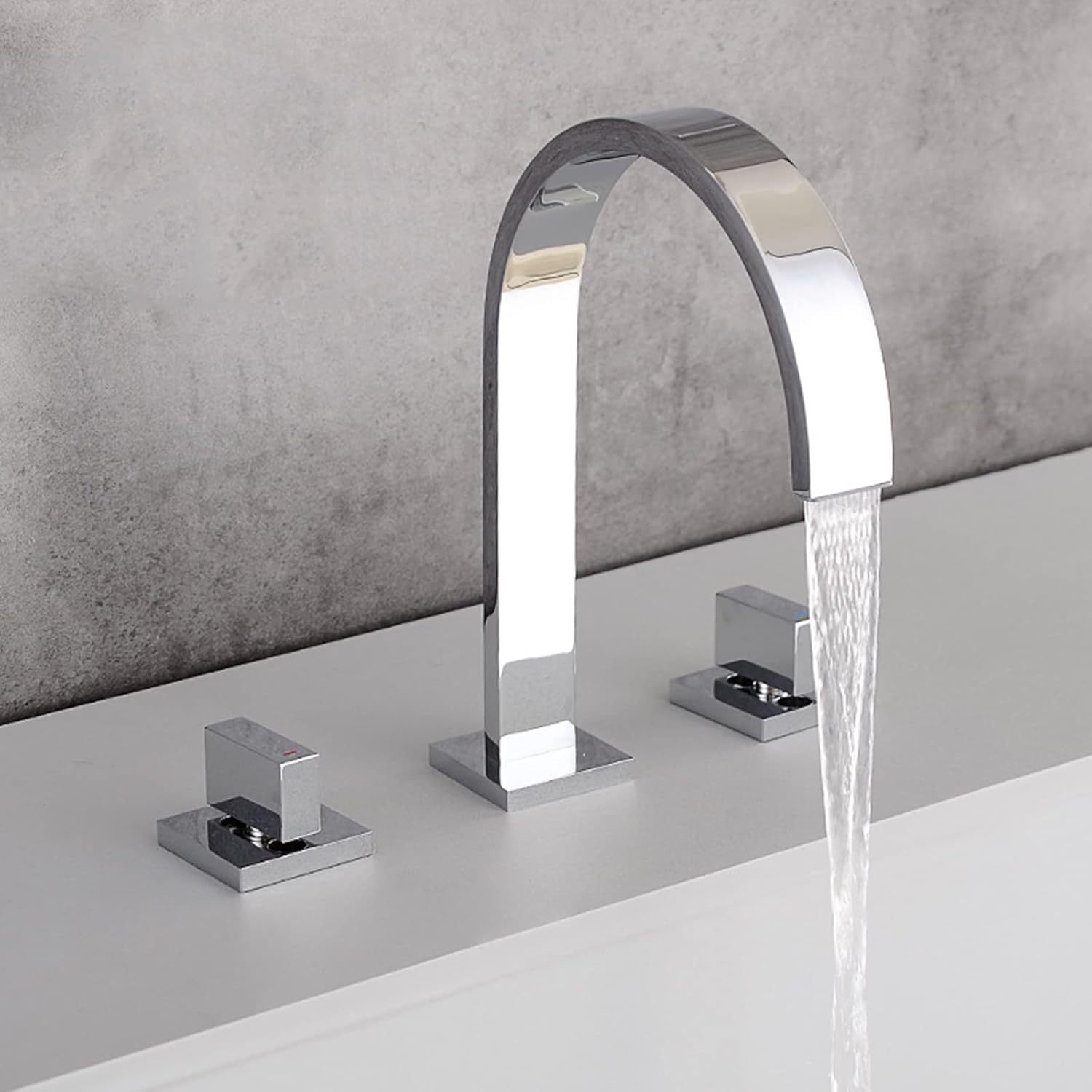 Gooseneck Widespread Bathroom Faucet