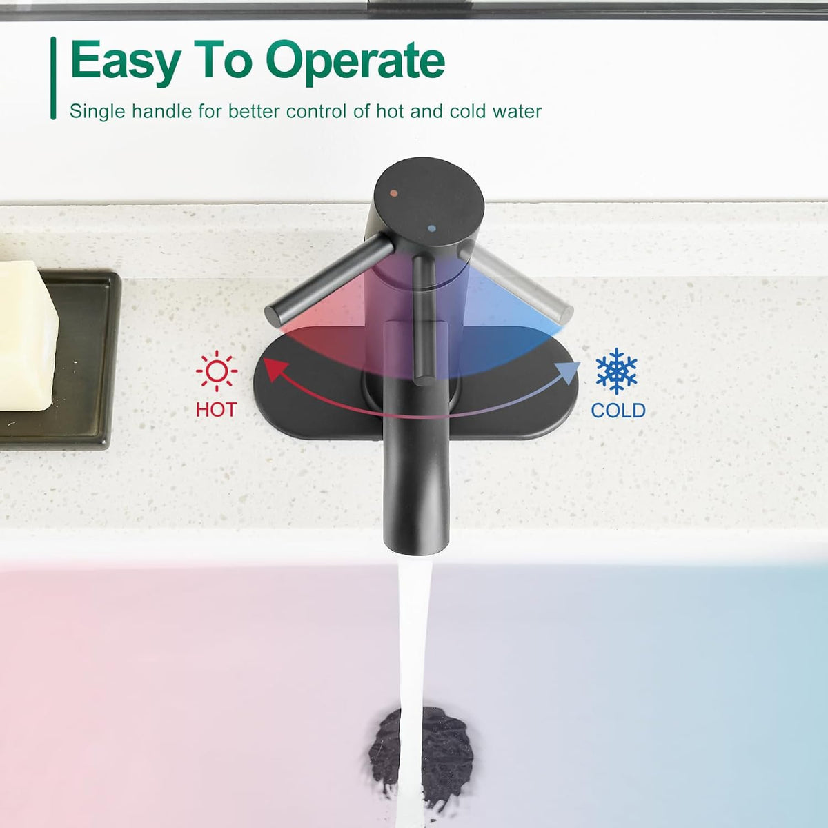 Brushed Nickel Modern Single Handle Sink Faucet