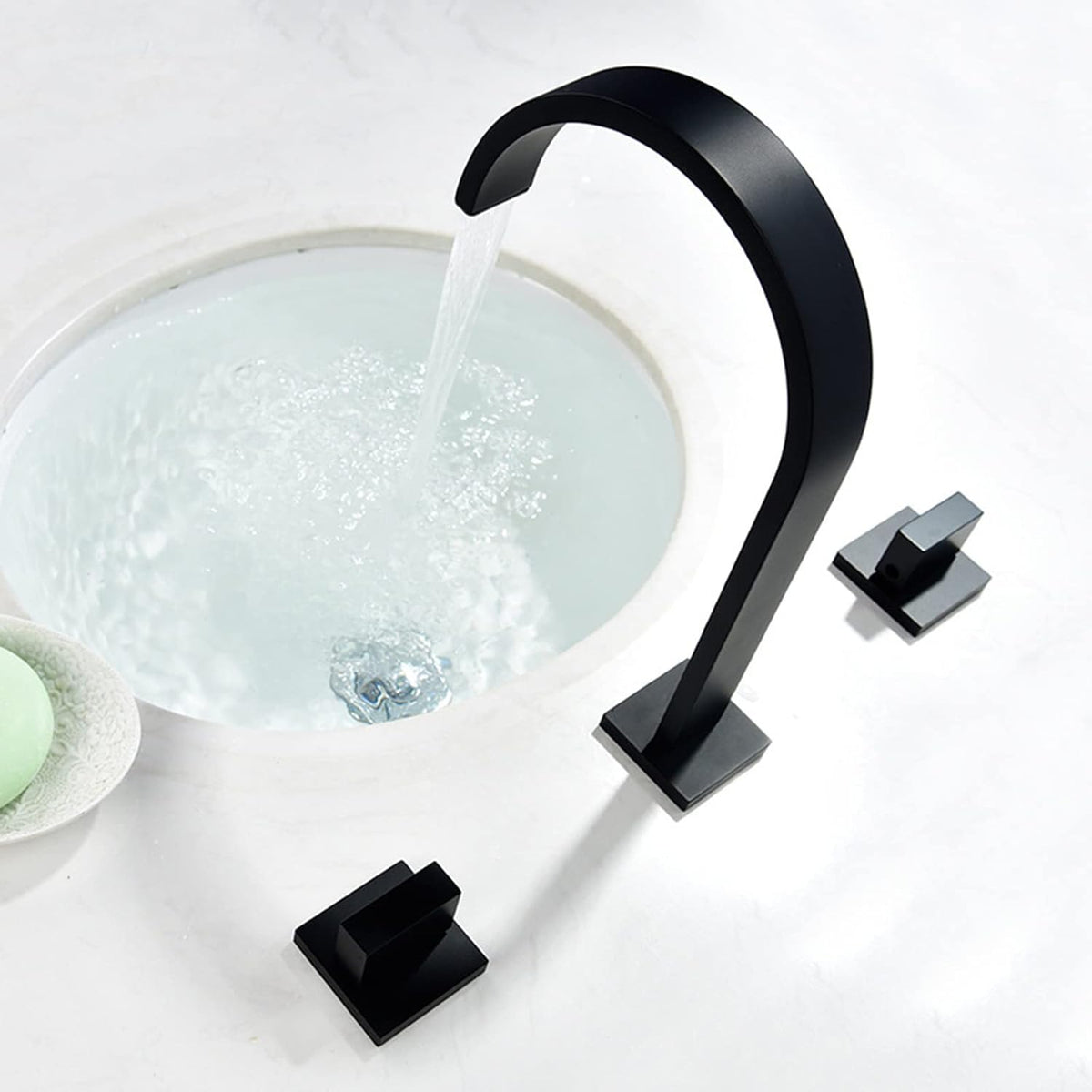 Gooseneck Widespread Bathroom Faucet