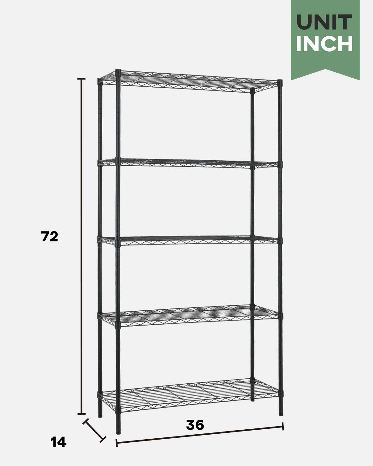 5 Wires Metal Large Storage Shelves