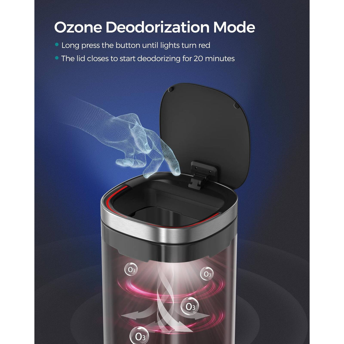 Motion Sensor Trash Can, 13 Gallon