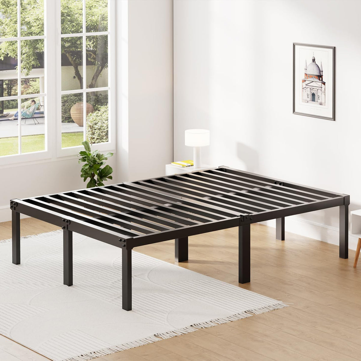 Heavy Duty Full Metal Bed Frame Noise-Free