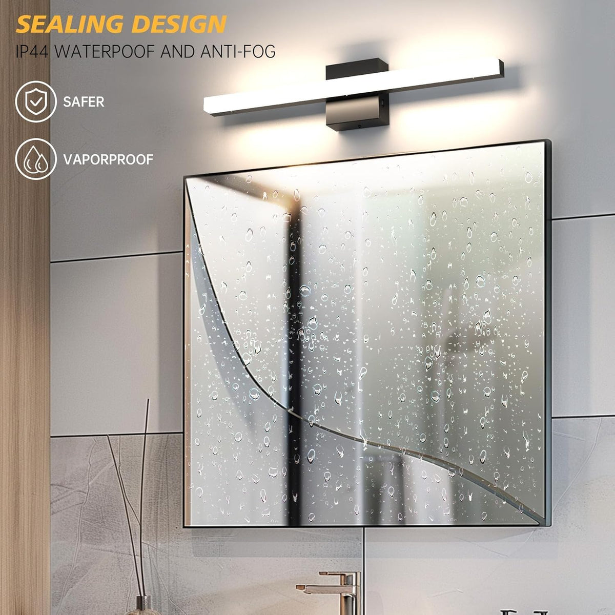 24” Modern Bathroom Vanity Light, 3 CCT