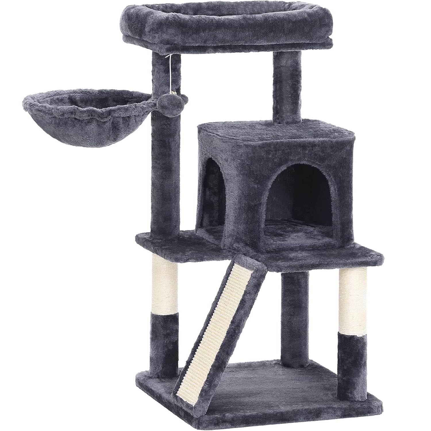 36 Inches Cat Tree Tower, Dark Grey