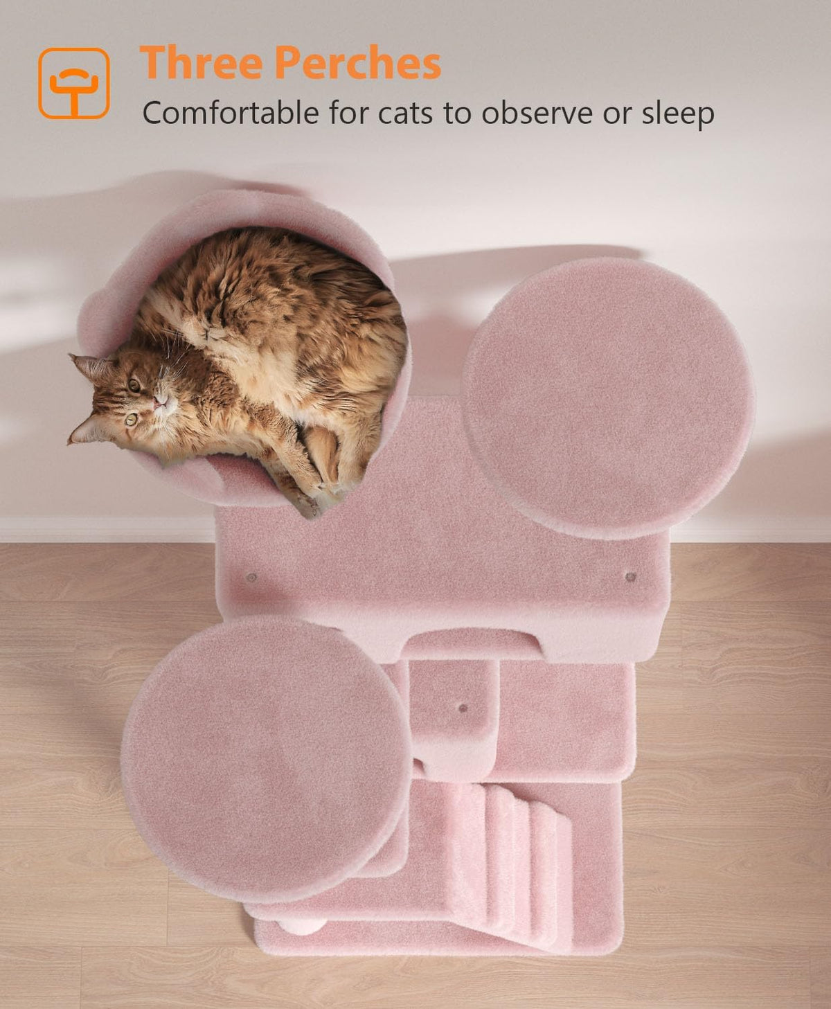 54 Inches Cat Tree Tower, Pink