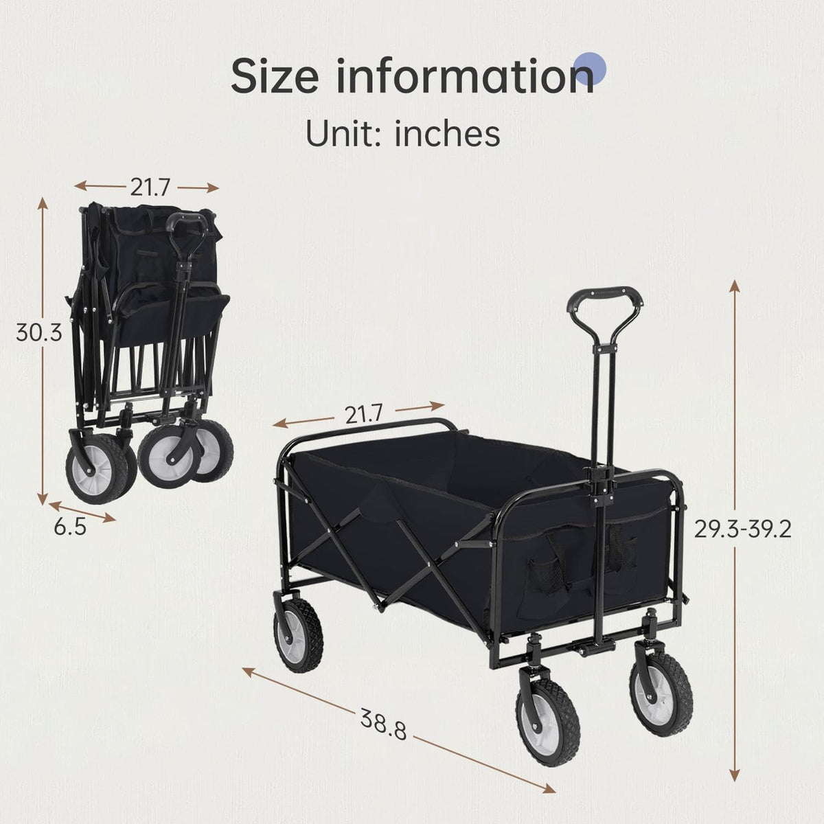 Basic Design Folding Wagon Cart
