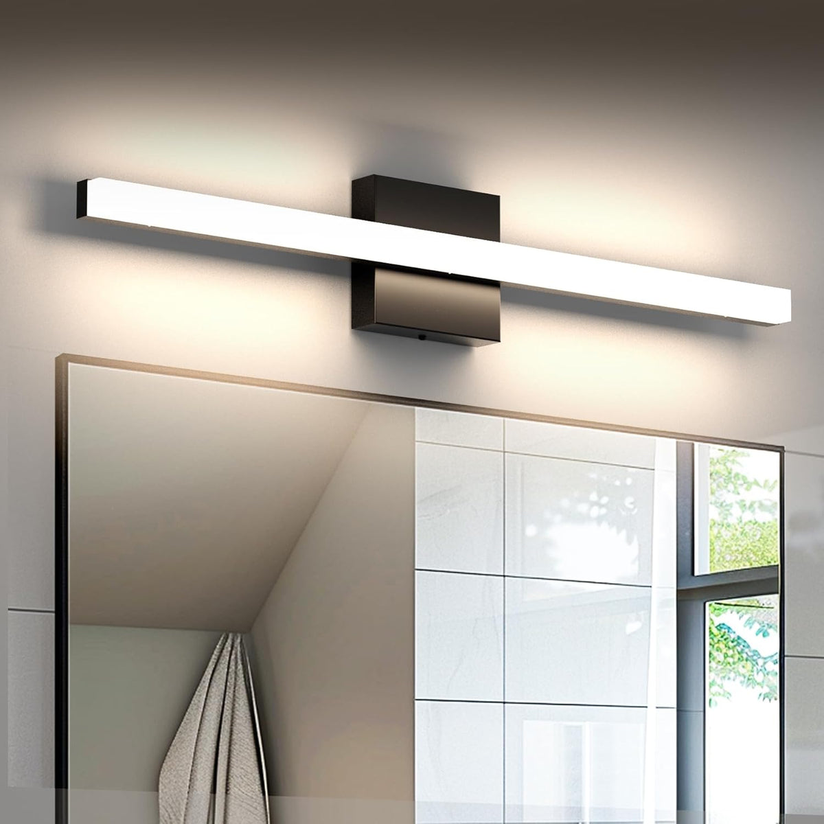 24” Modern Bathroom Vanity Light, 3 CCT