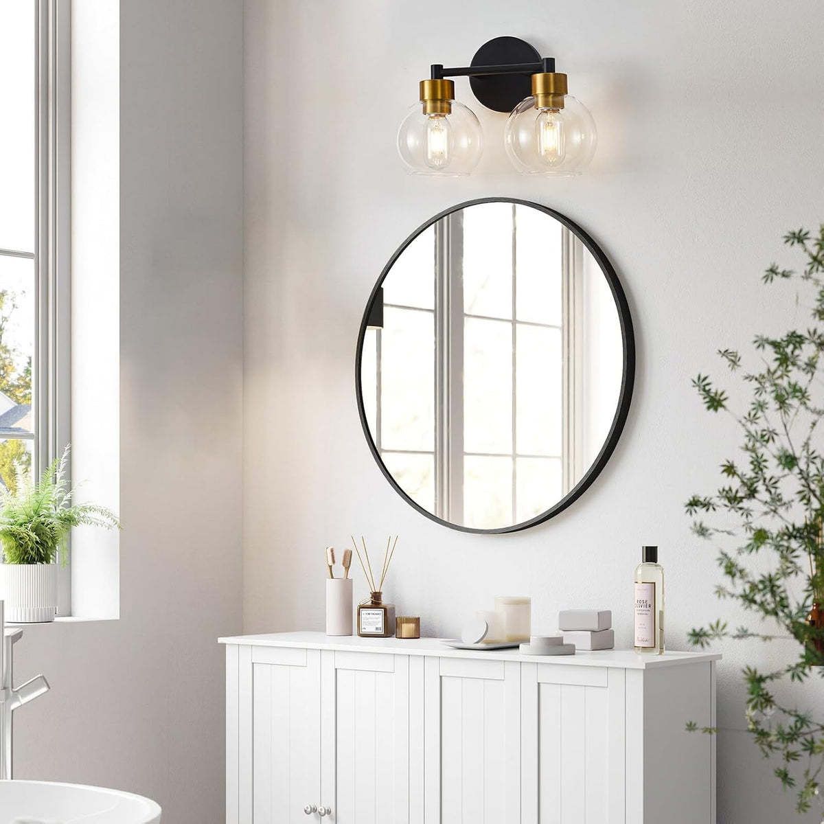 2-Light Modern Bathroom Vanity Light