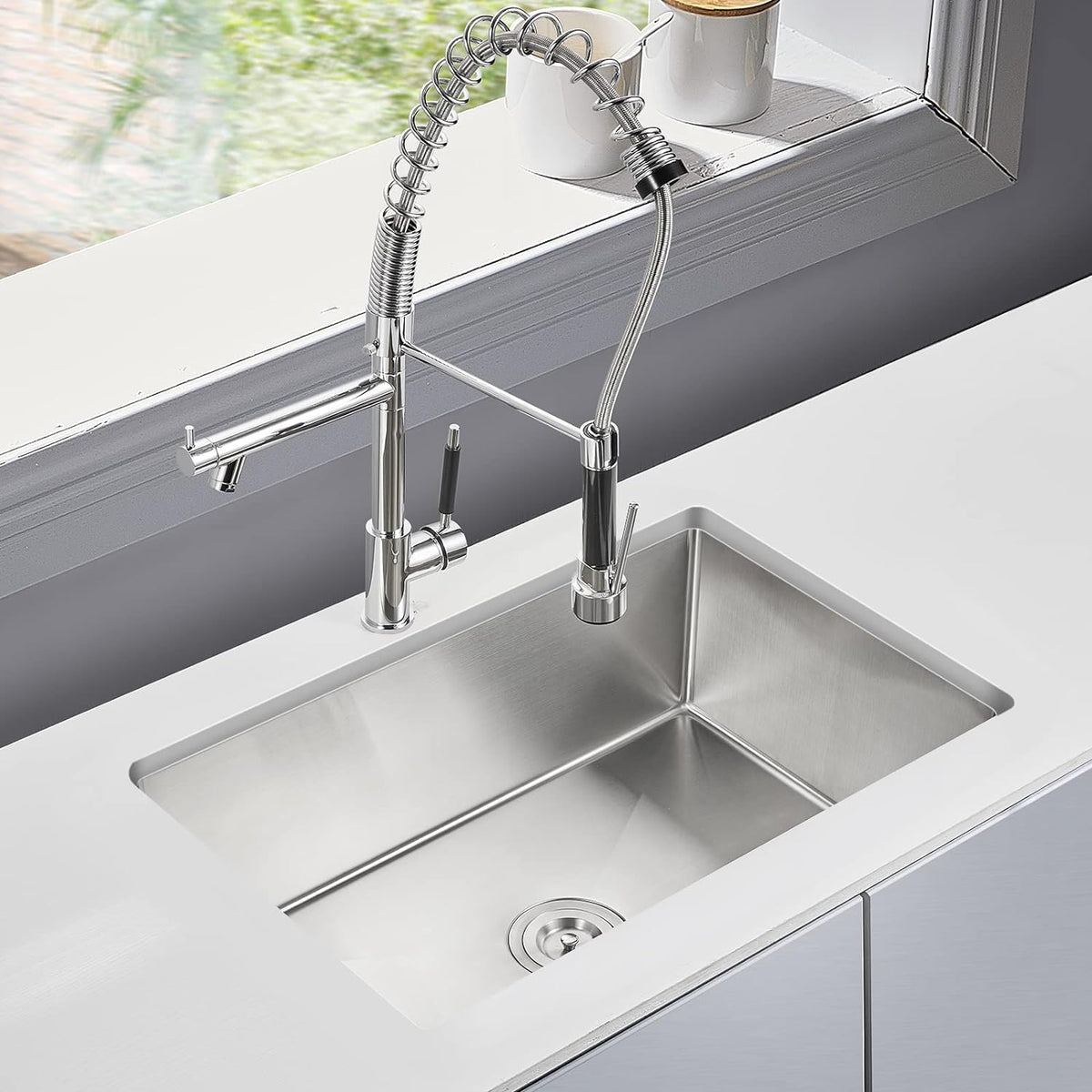 32" L X 19" L Super Single Bowl Undermount Stainless Steel Kitchen Sink