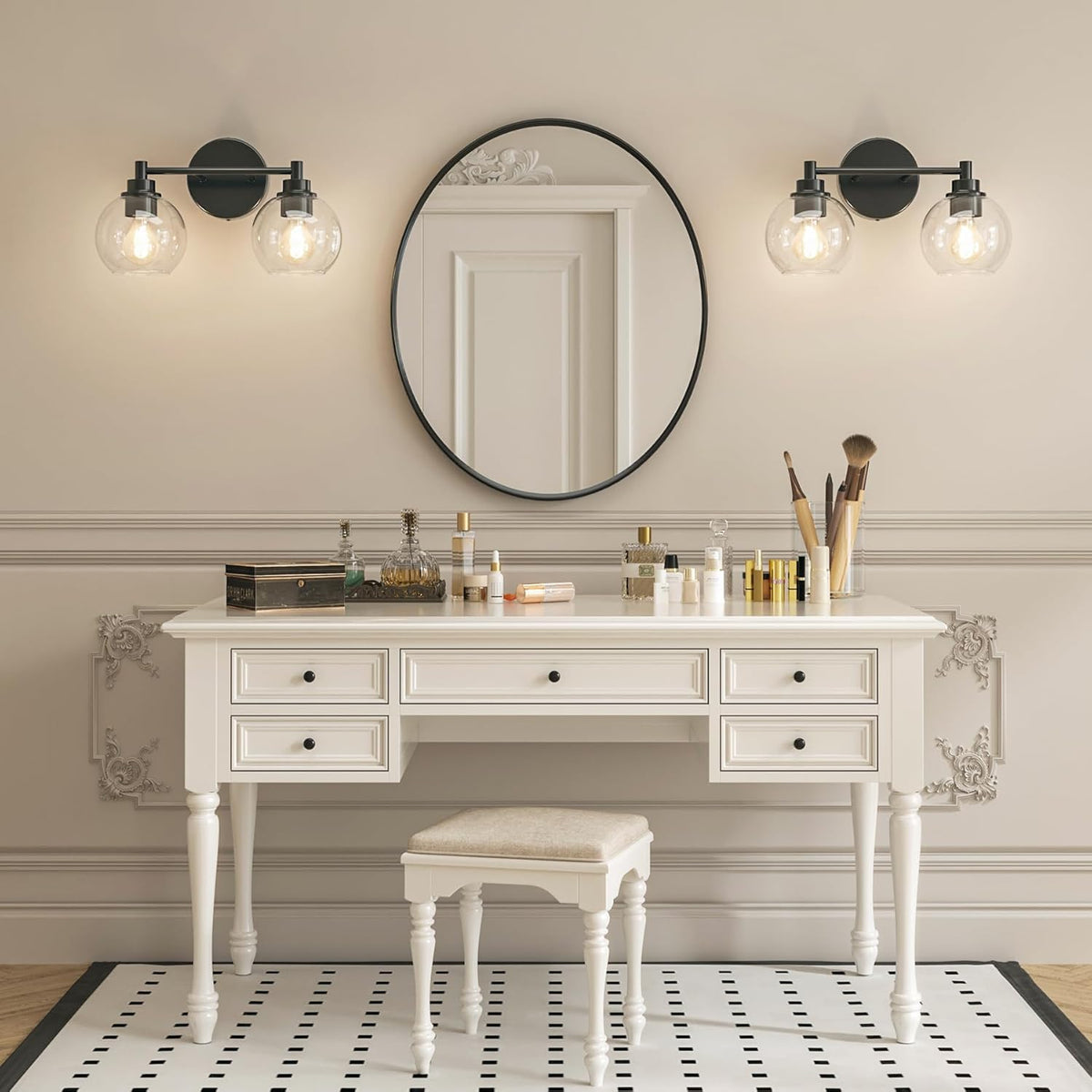 2-Light Modern Bathroom Vanity Light