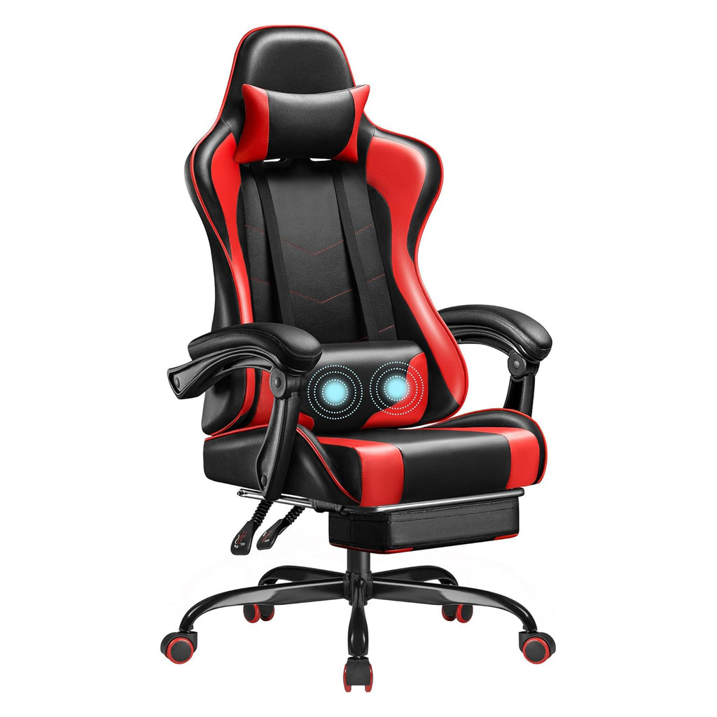 Achilles Hero Elite Pro Recline Gaming Chair, Red - EZRA WHOLESALE INC
