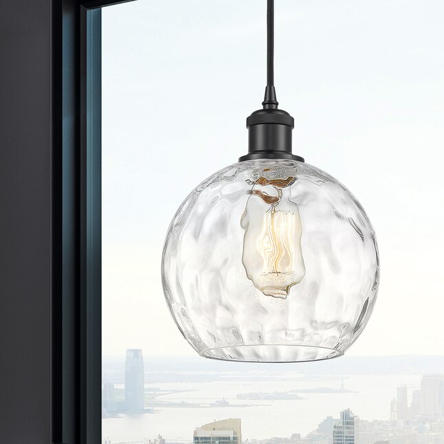 Innovations Lighting Athens Water Glass 1 -Light Matte Black