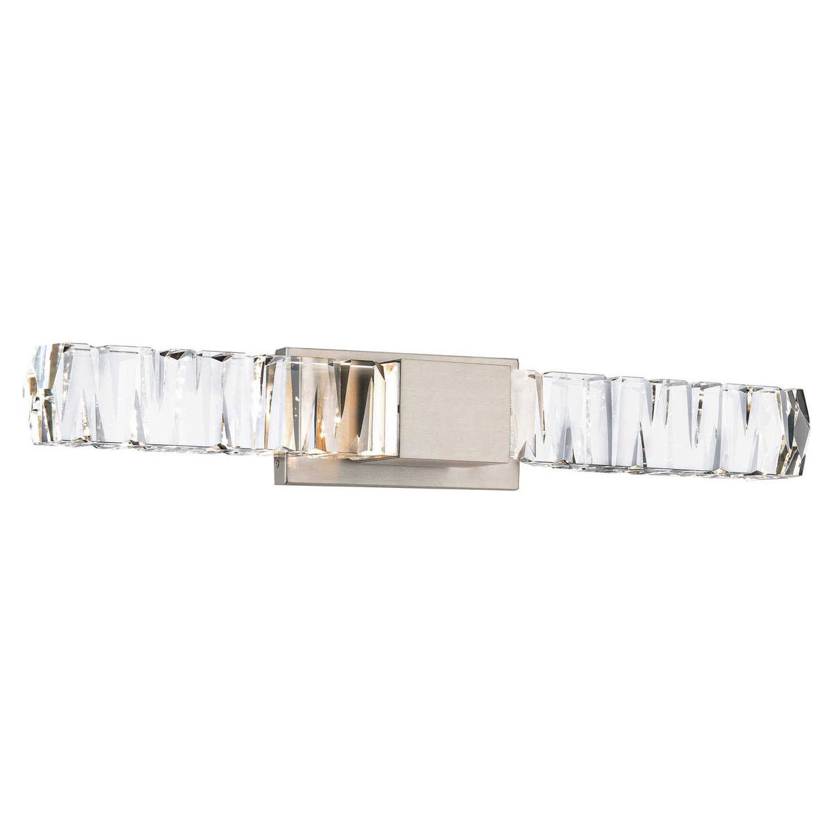 Juliet 2-Light Brushed Nickel Crystal LED Vanity Light