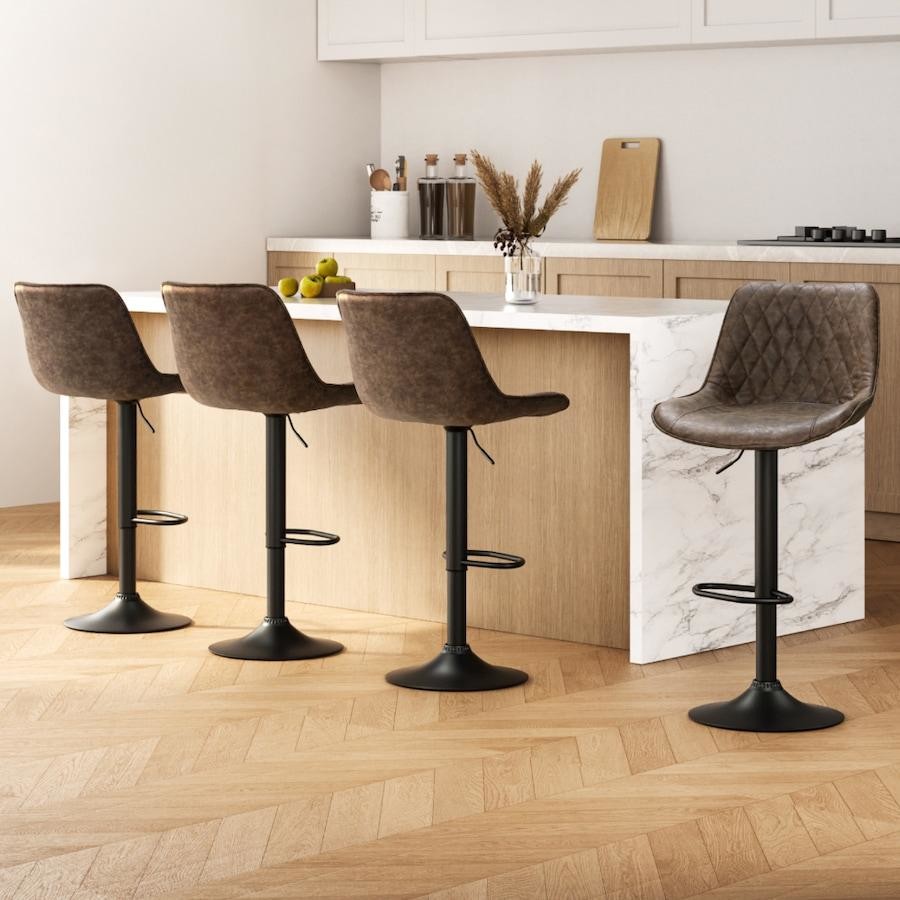 Larissa Counter Height Bar Stool, Dark Brown