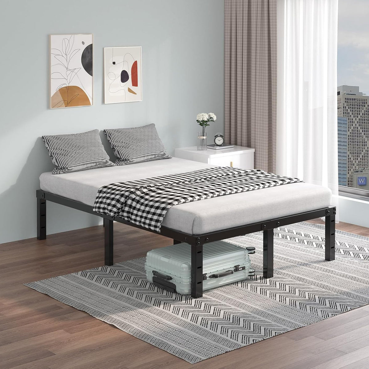 Heavy Duty Full Metal Bed Frame Noise-Free