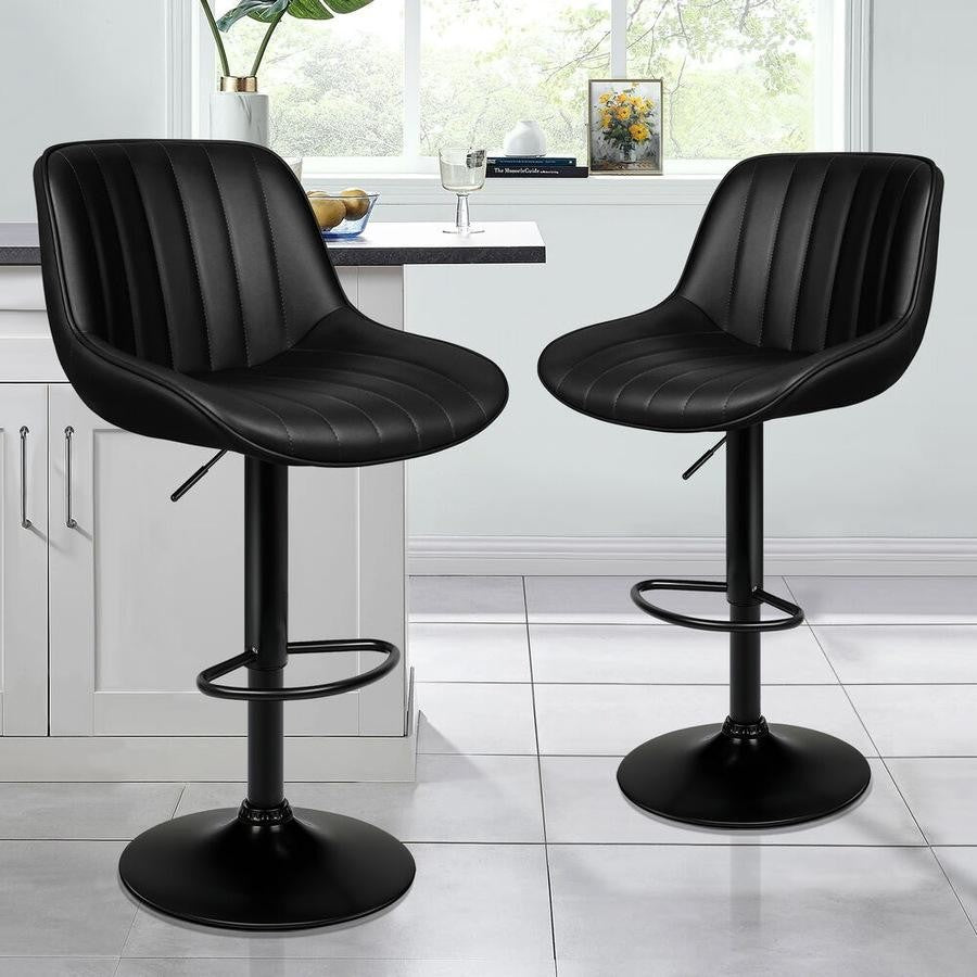 Astoria Counter Height Bar Stool, Black