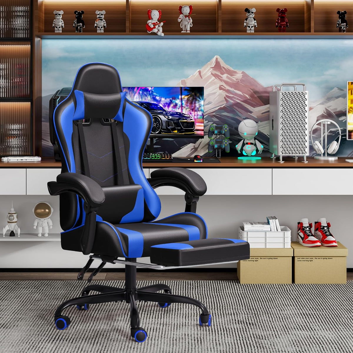 Achilles Hero Elite Pro Recline Gaming Chair, Blue