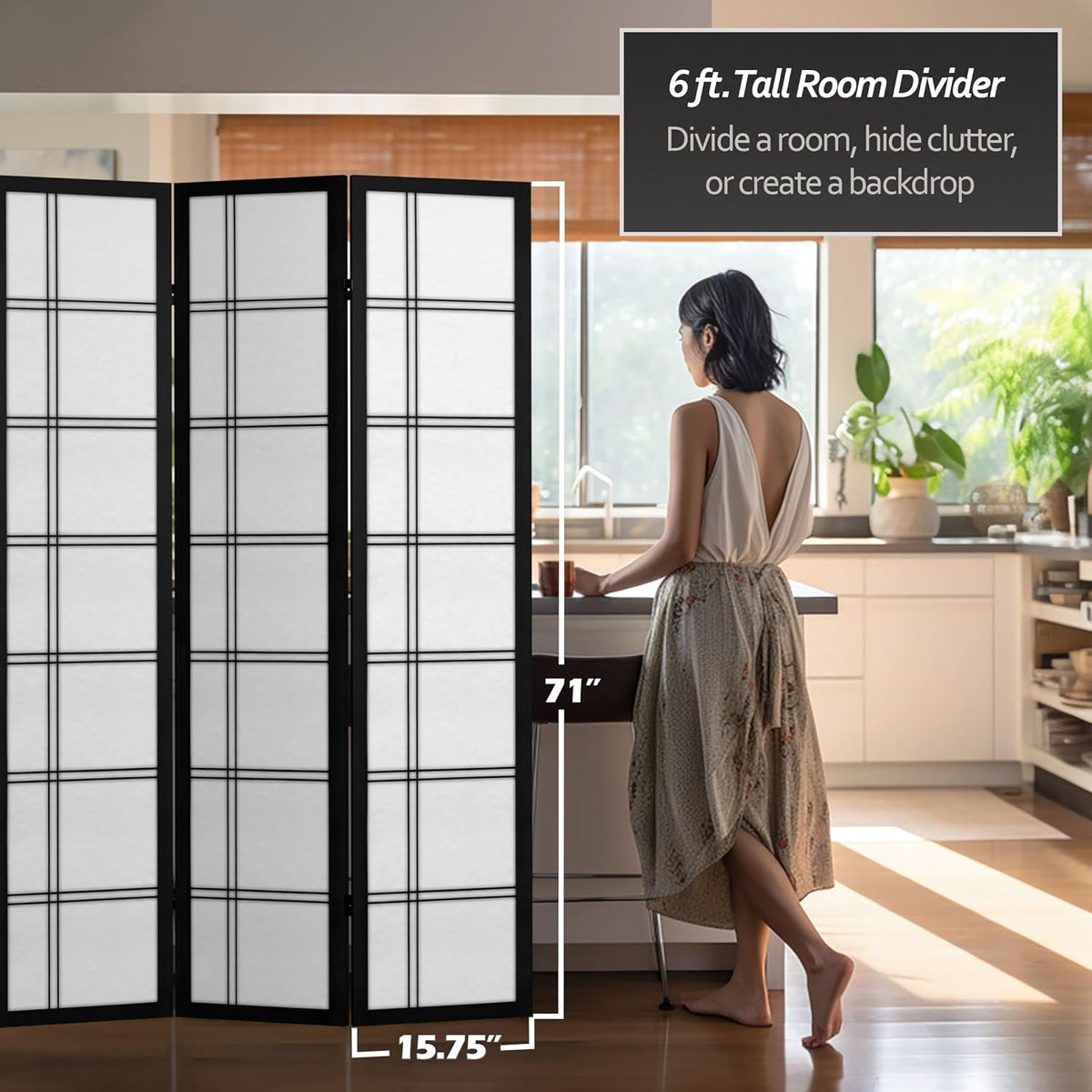 Artiss Japanese Style 4 Panels Panels Room Divider