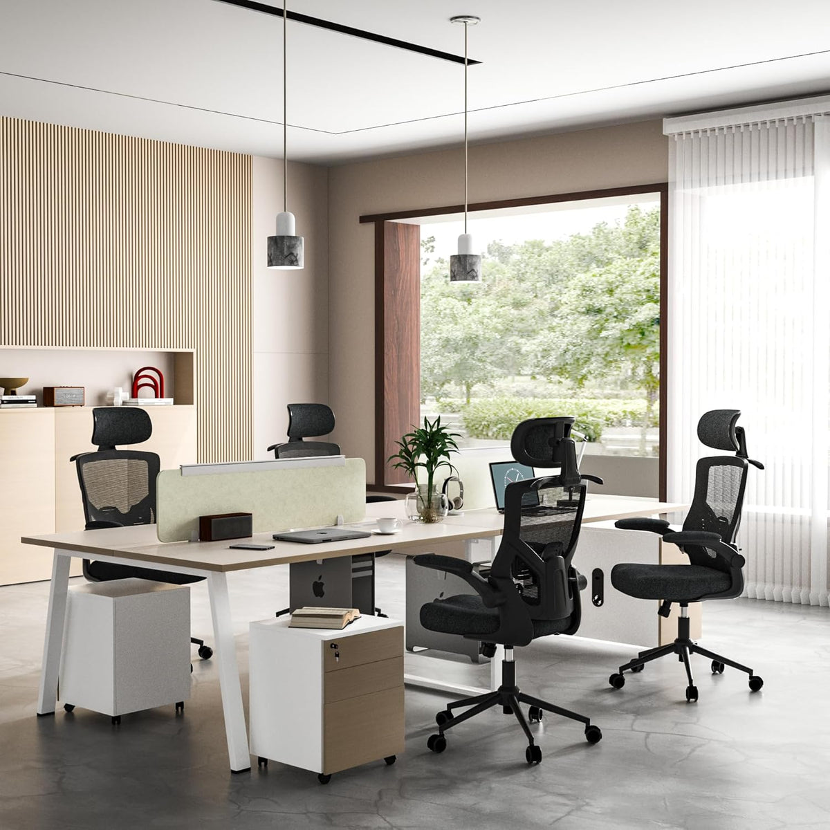 Flip Up Arms Ergonomic Office Chair