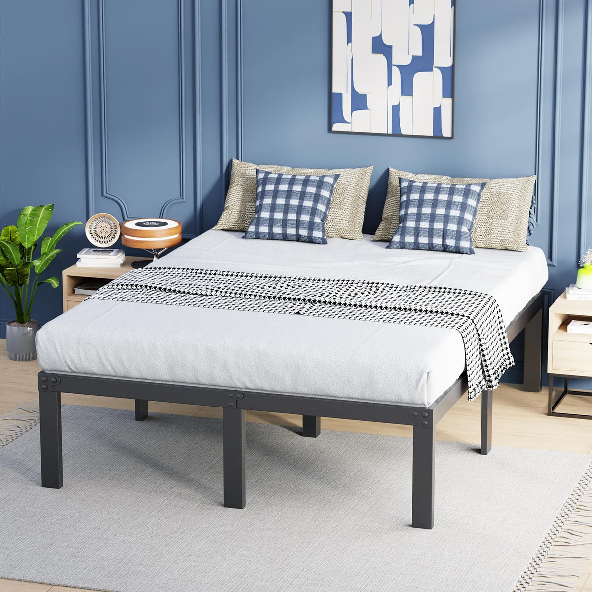 Heavy Duty Full Metal Bed Frame Noise-Free