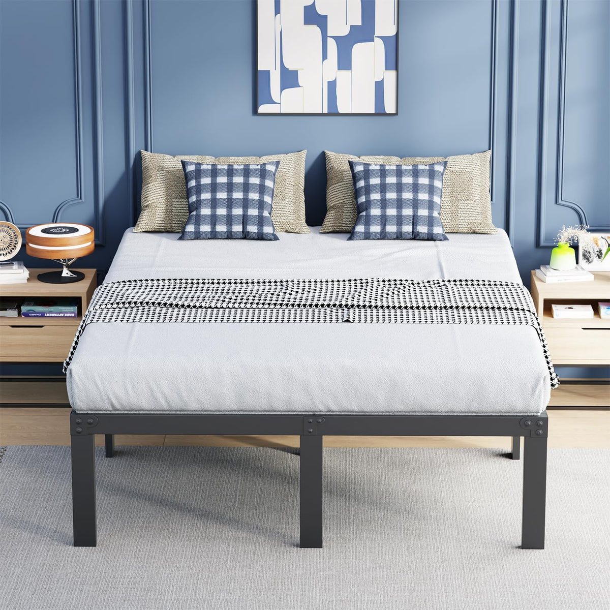 Heavy Duty Full Metal Bed Frame Noise-Free