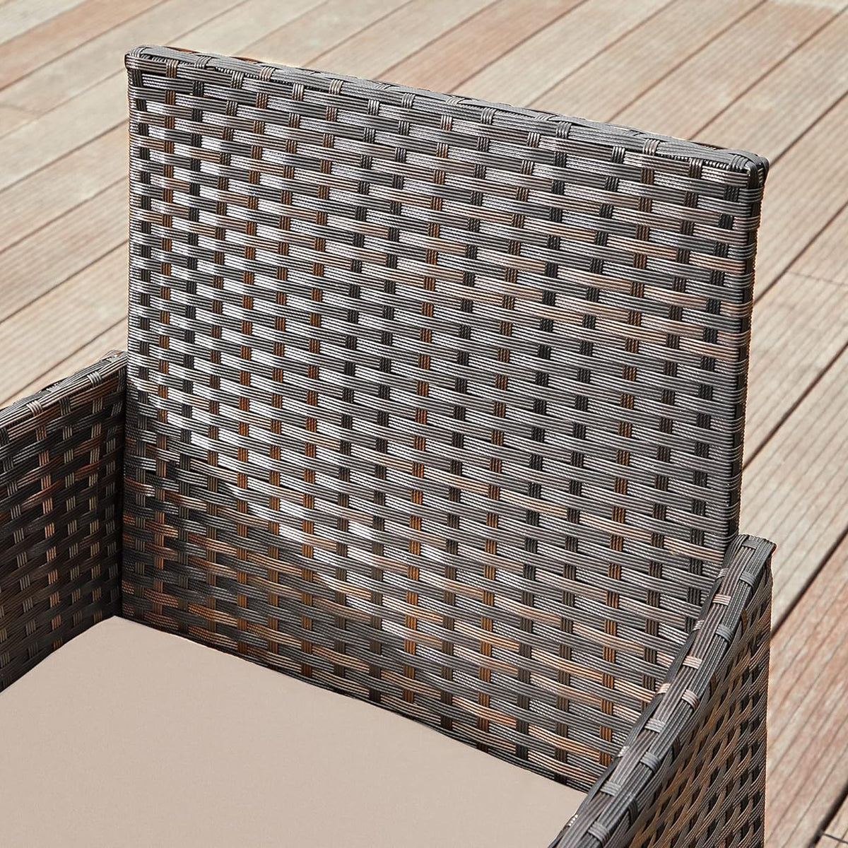 4 Piece Patio Outdoor Chairs set with Table, Outdoor Wicker Furniture set