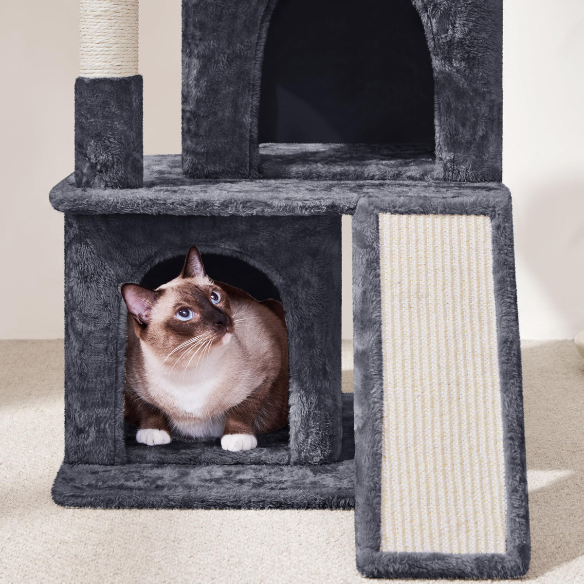 36 Inches Cat Tree Tower, Dark Grey
