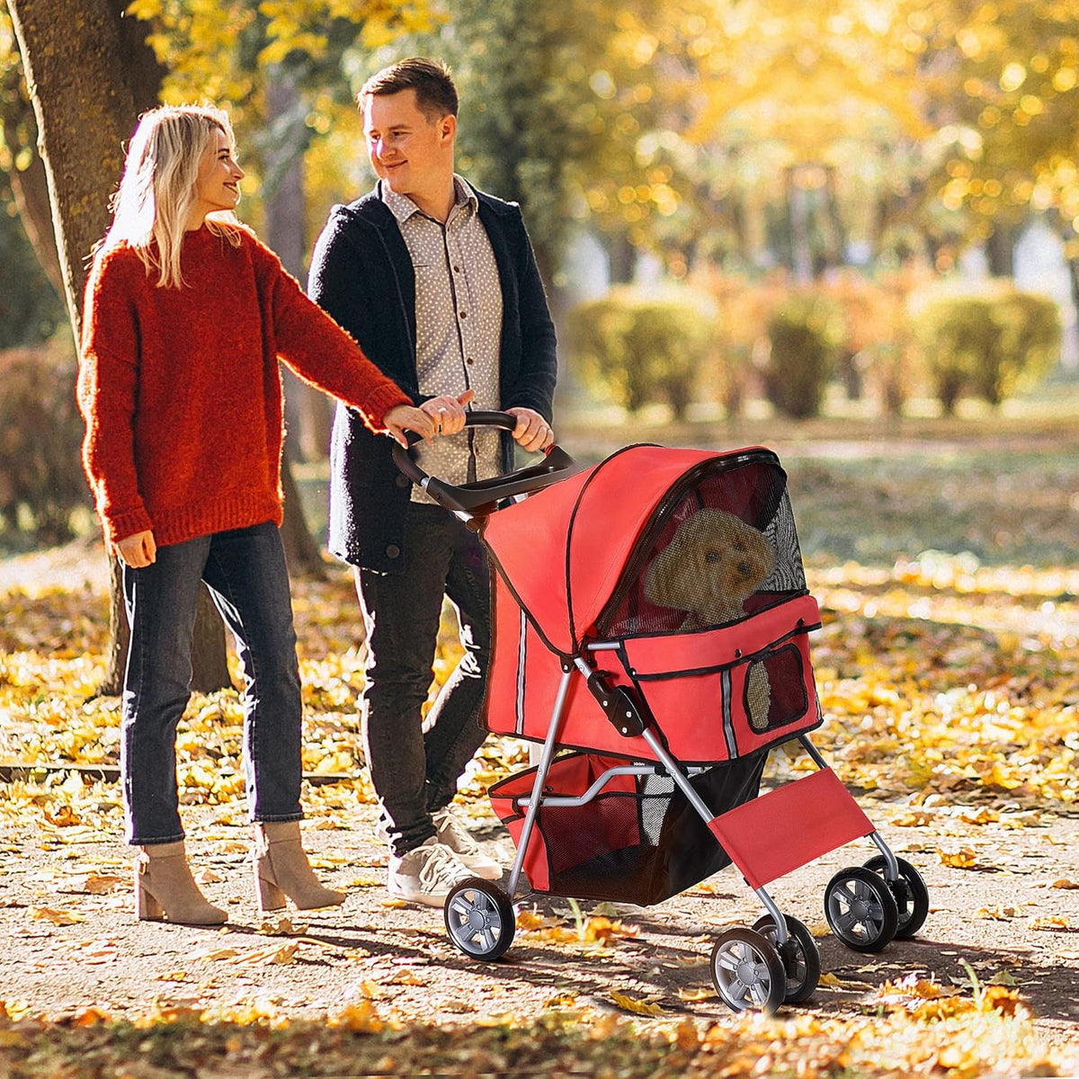 4 Wheels Foldable Pet Jogger Stroller