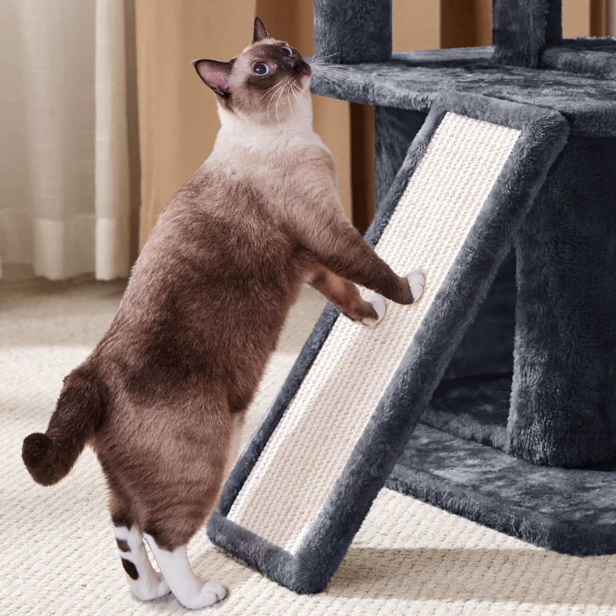 36 Inches Cat Tree Tower, Dark Grey