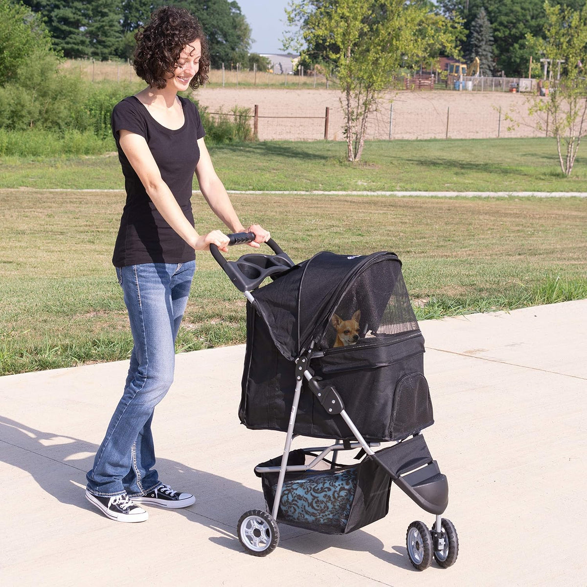 3 Wheels Foldable Pet Jogger Stroller