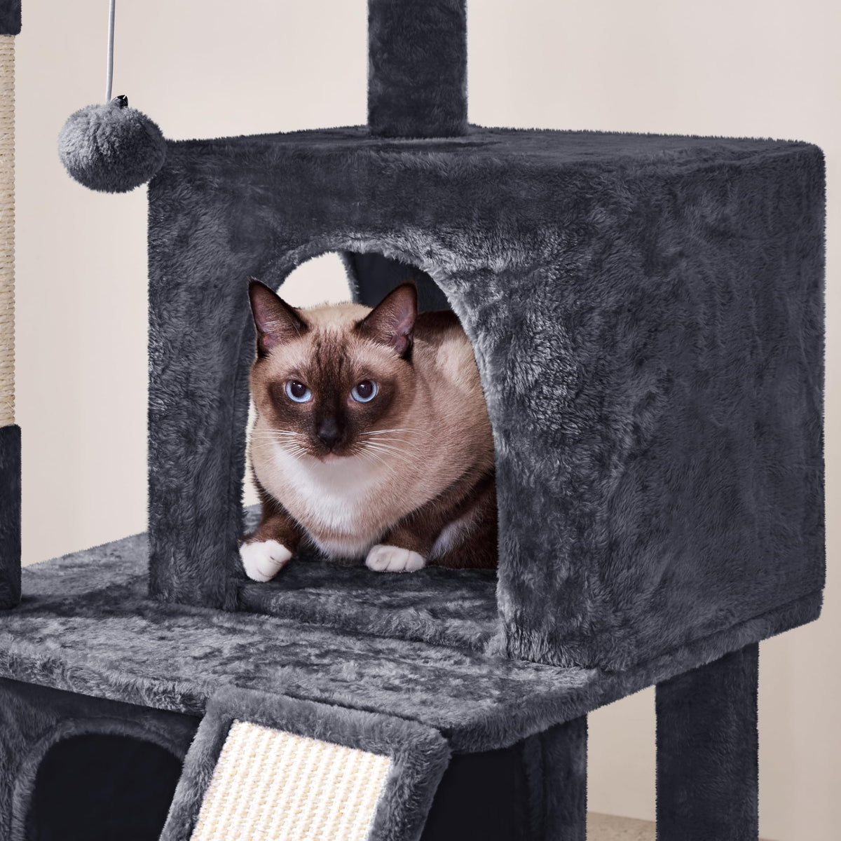 36 Inches Cat Tree Tower, Dark Grey