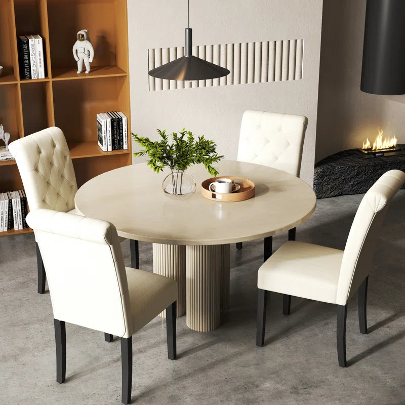 Ashley Premium Tufted Dining Chair, Beige