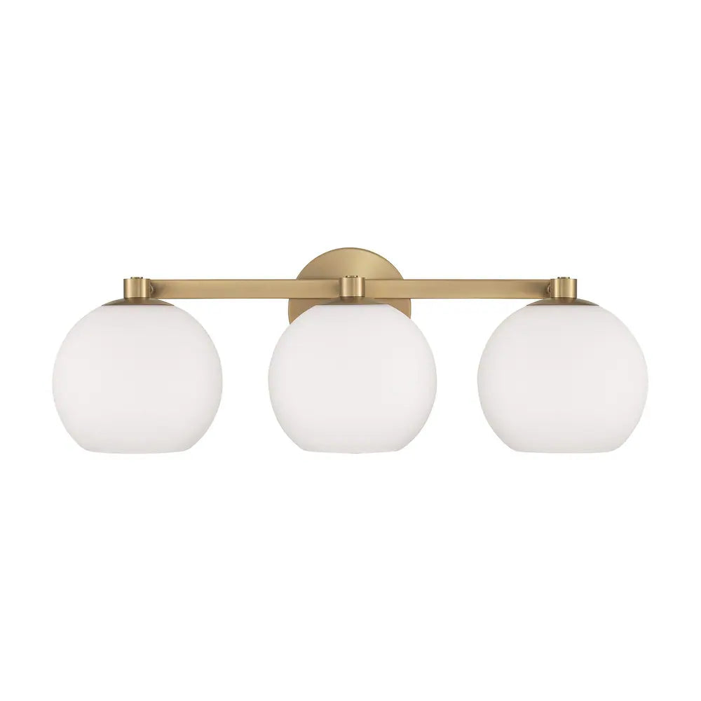 3-Light Black and Gold Vanity Light