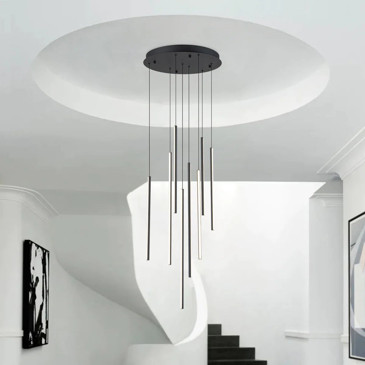 Modern 15-Light LED Multi Light Chandelier, 3 CCT