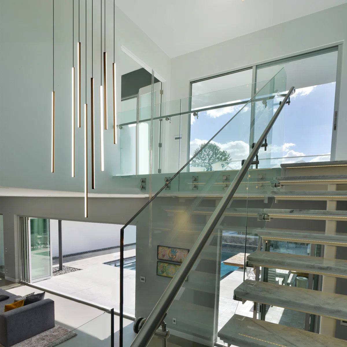 Modern 15-Light LED Multi Light Chandelier, 3 CCT