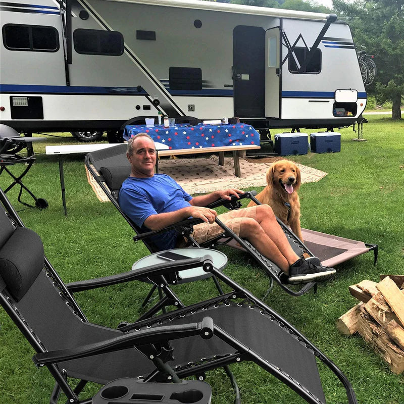 Zero Gravity Reclining Chair Set Of 2, Dark Brown