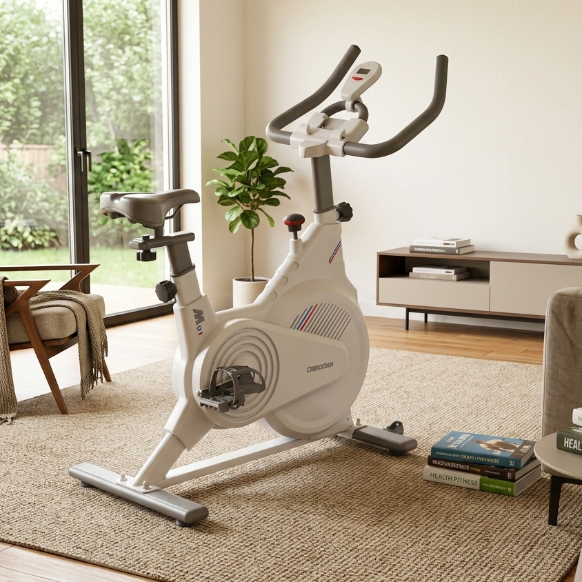 Magnetic Resistance Stationary Bike - Indoor Cycling Exercise Bike with Heart Rate Monitor & LCD Display for Home Cardio Workout