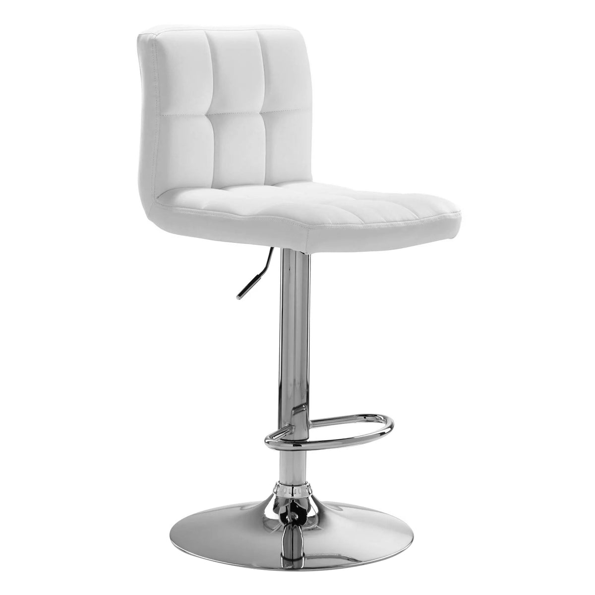Elemena Square Counter Height Bar Stool, White