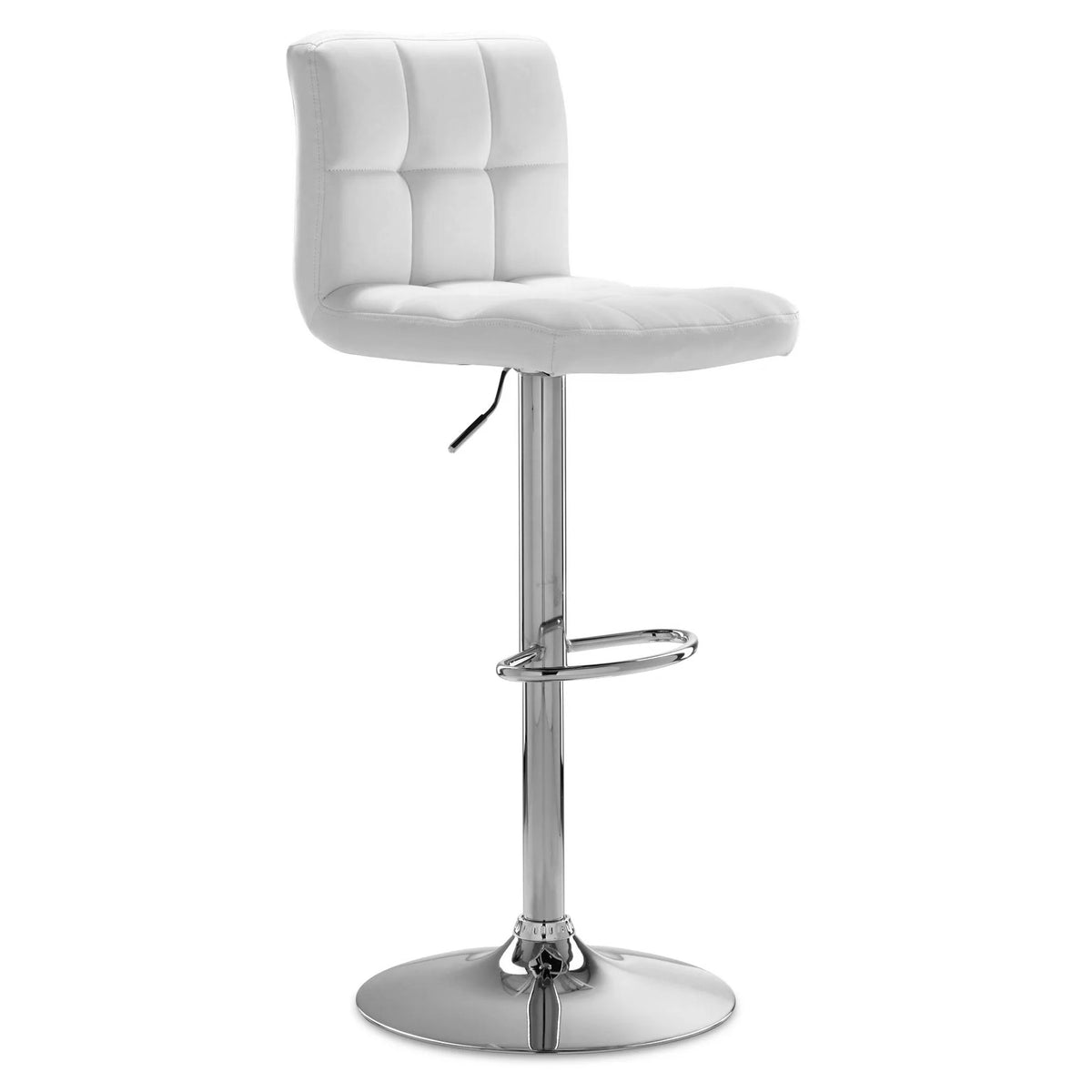 Elemena Square Counter Height Bar Stool, White