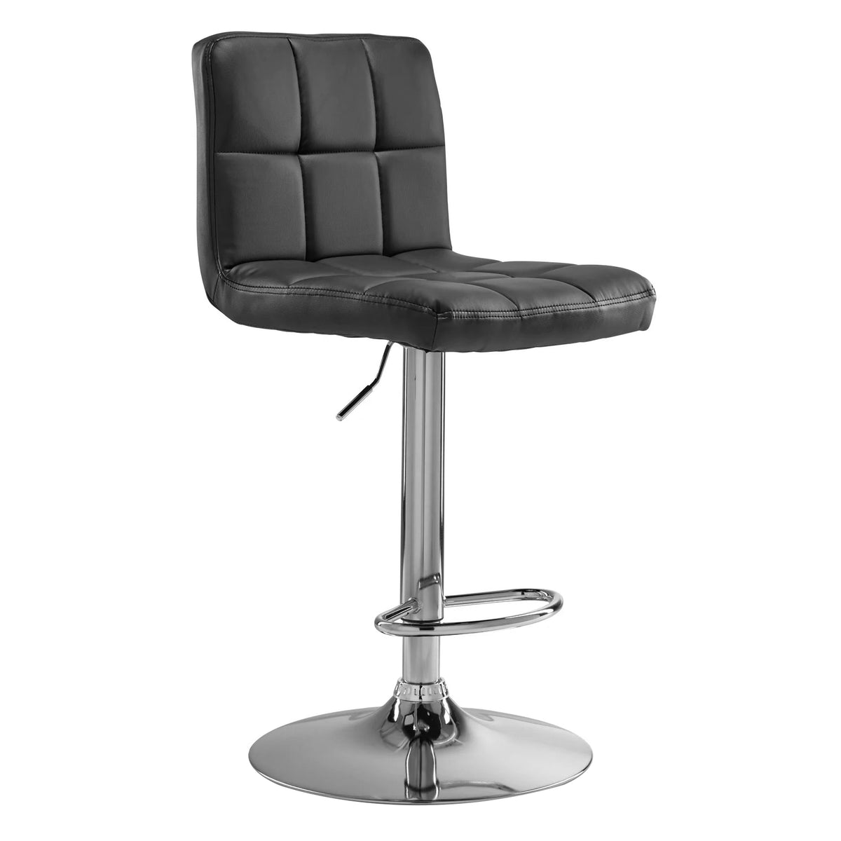Elemena Square Counter Height Bar Stool, Black