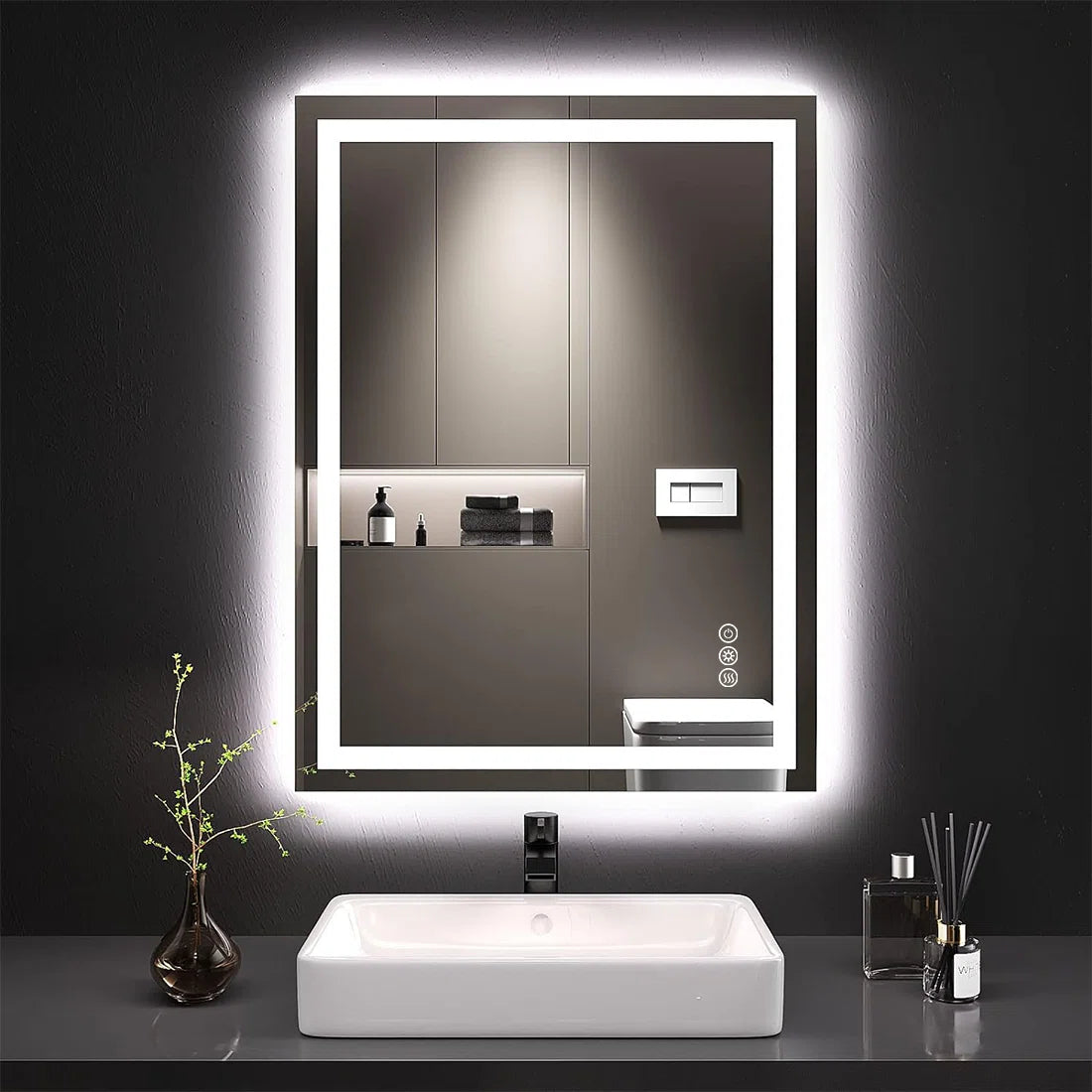 LED Bathroom Mirror, Anti-Fog / Dimmable / 3 CCT